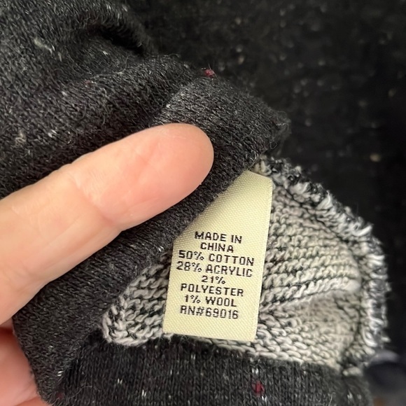 Ruff Hewn heavy sweater type jacket. Dark gray. Size Small. - Picture 8 of 10